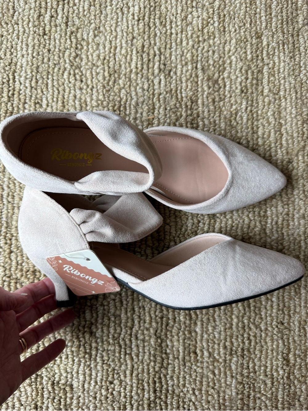 Pointed-Toe 2.4 Inch Suede Pumps - Picture 4 of 11
